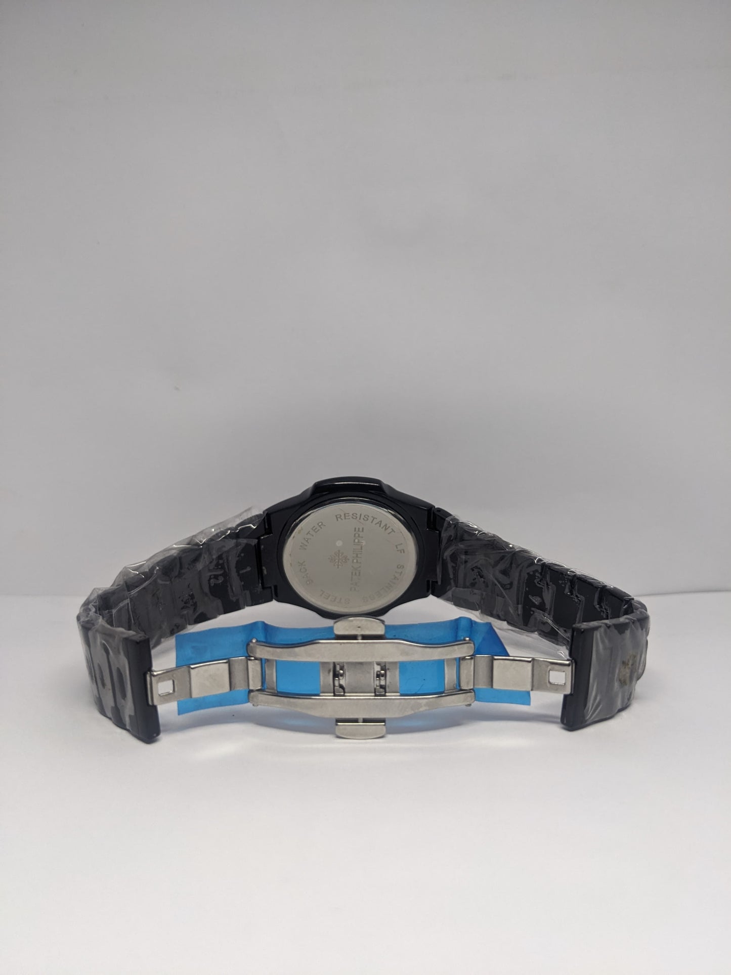 Luxury Patek Philippe Nautilus Style Men's Watch – Black & Silver Dial