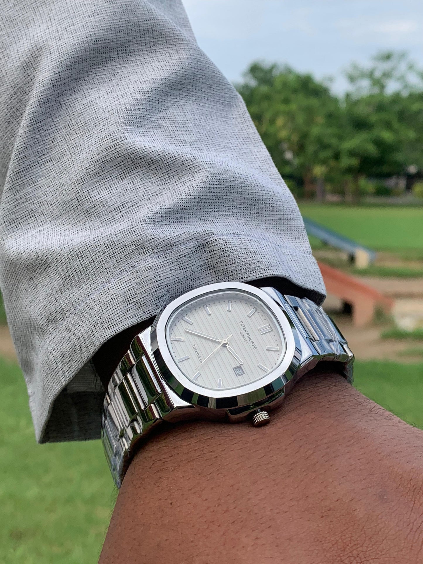Patek Philippe Silver Watch – Classic Elegance