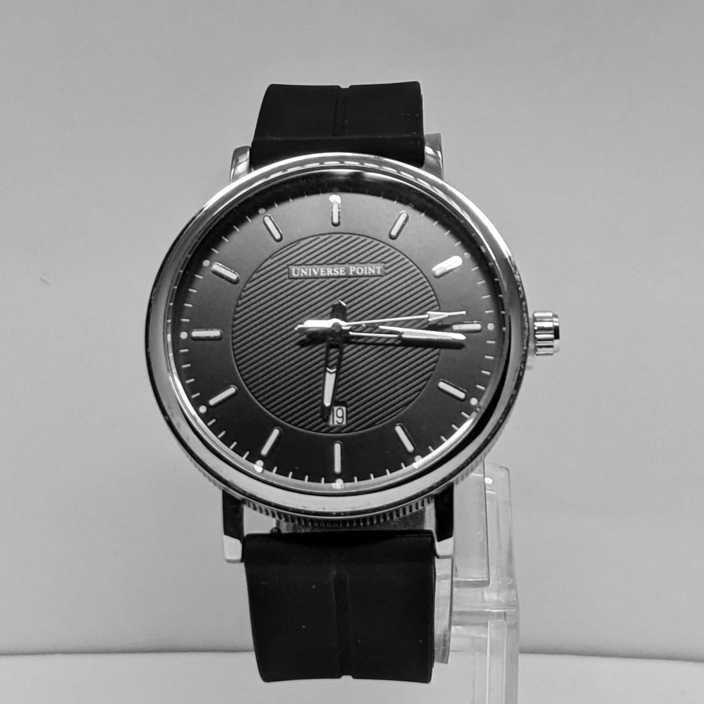 Universe Point Black Dial Men's Watch – Stylish & Durable
