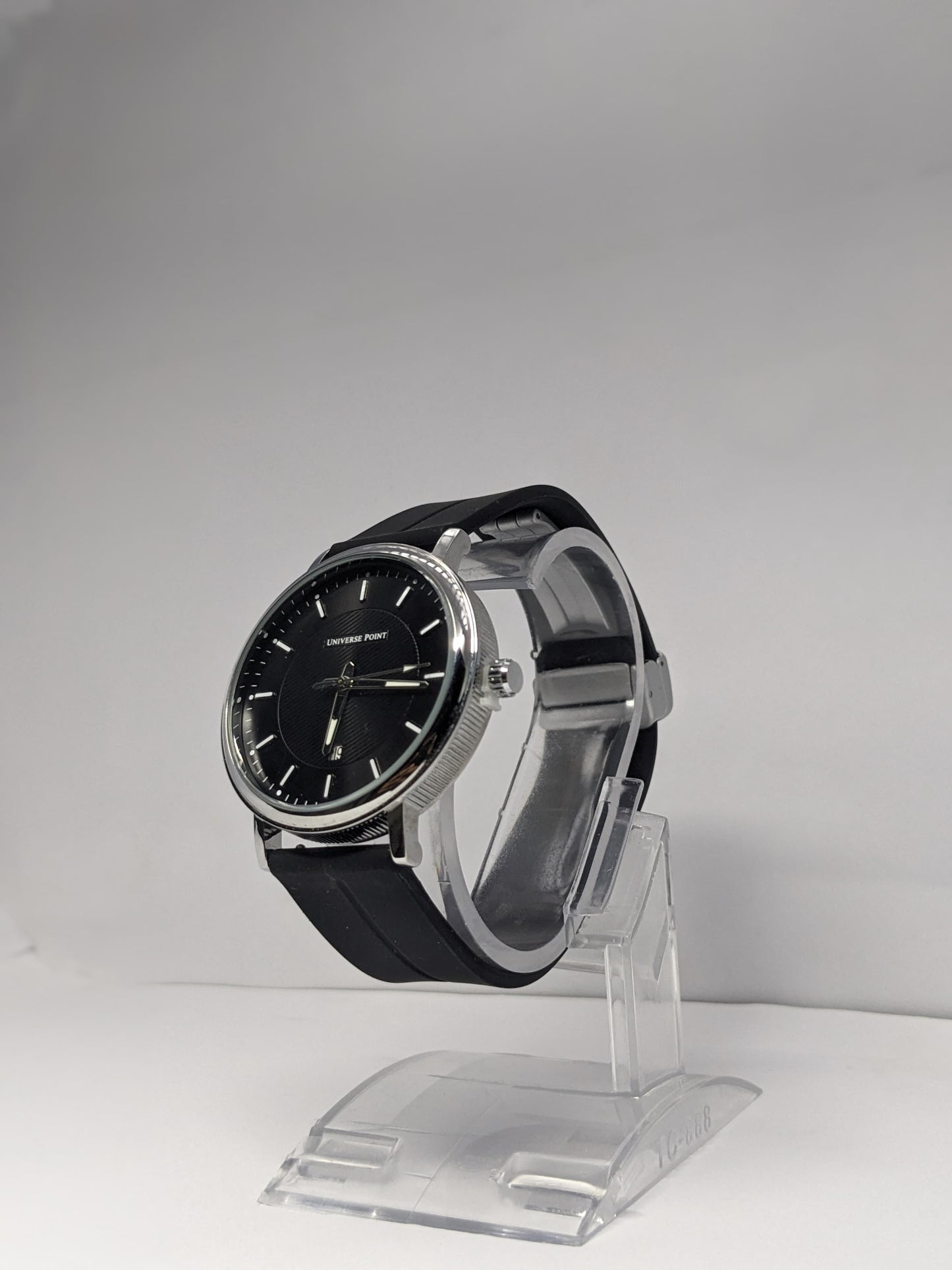 Universe Point Black Dial Men's Watch – Stylish & Durable