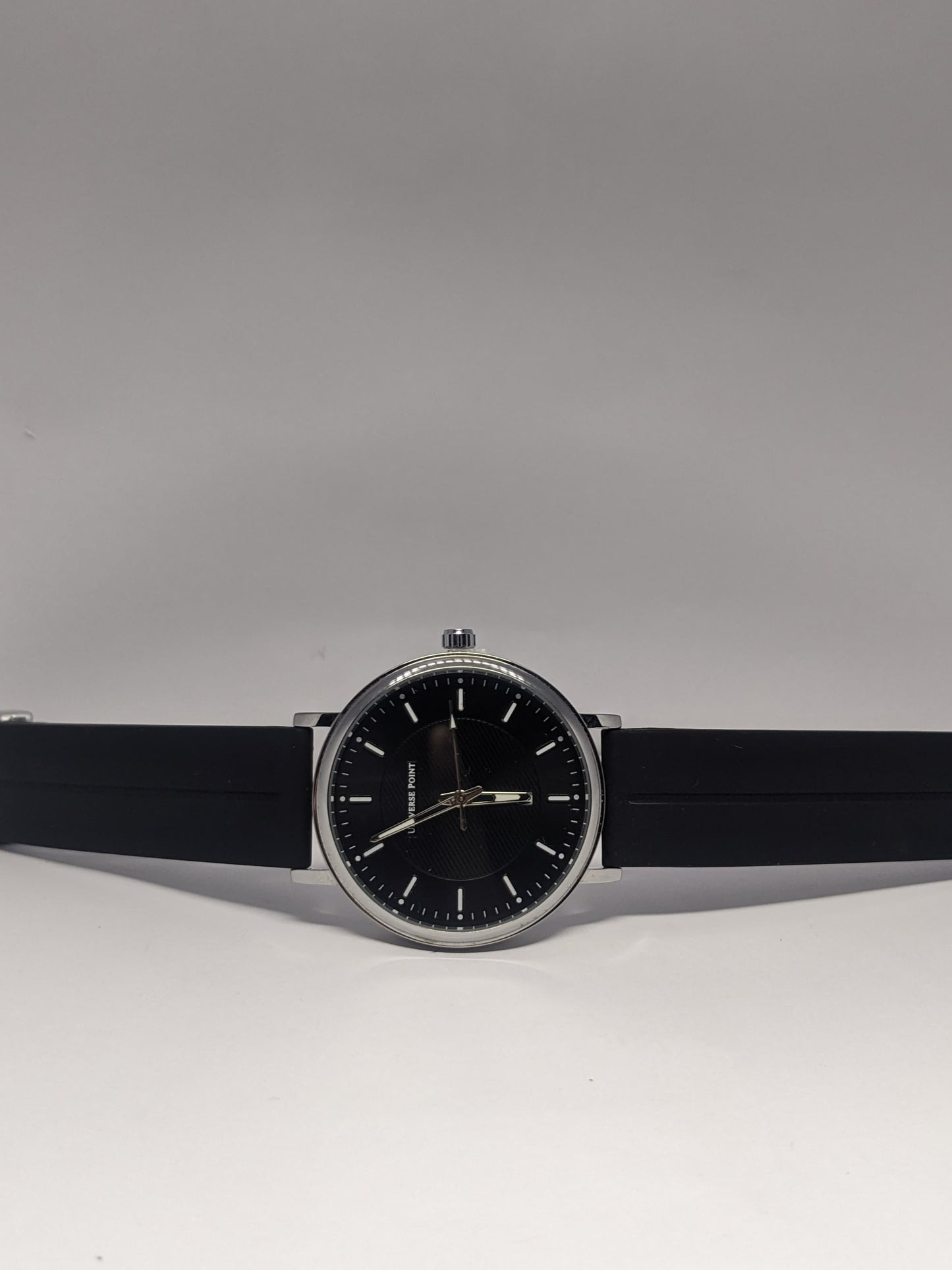 Universe Point Black Dial Men's Watch – Stylish & Durable