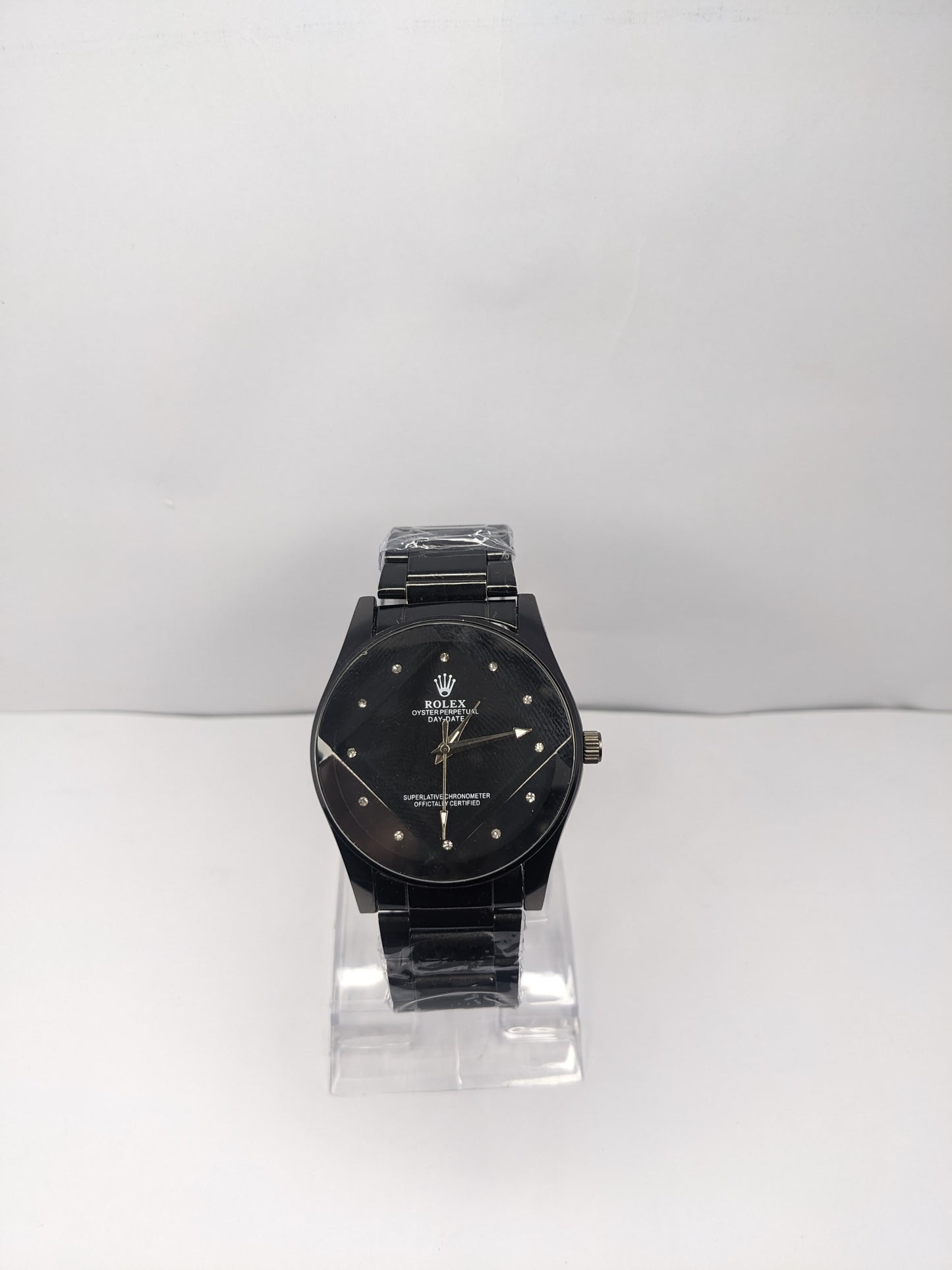 Black Rolex Style Metal Watch for Men