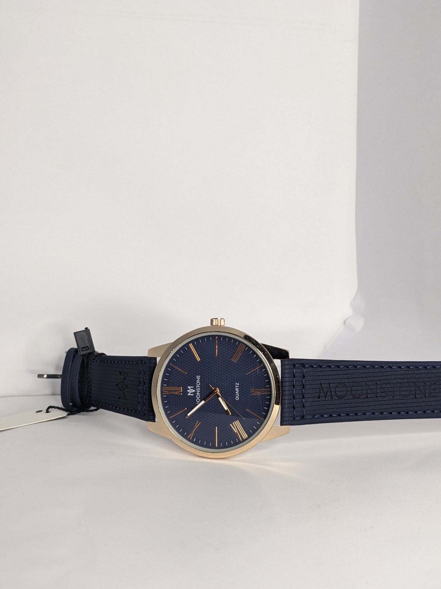 Moonstone Blue Dial Watch with Leather