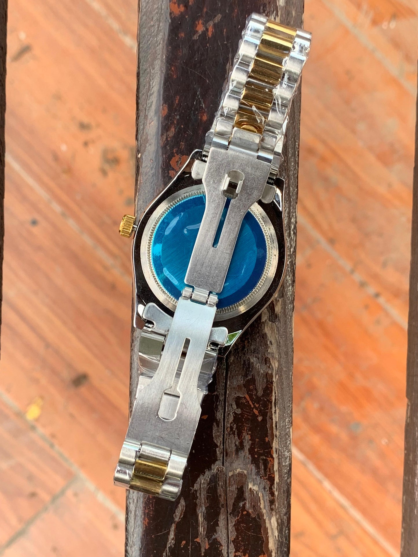 Refined Brilliance: Rolex with Silver Chain & Classic Dial