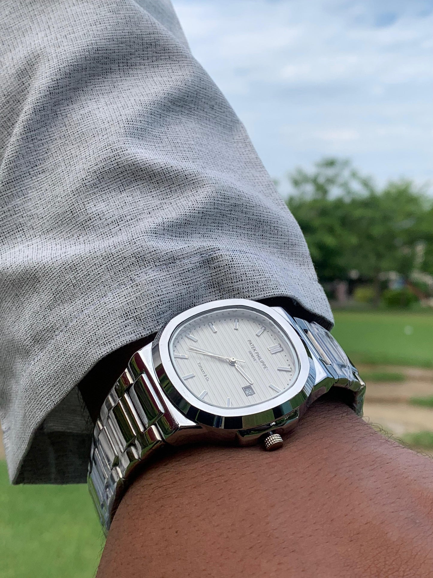 Patek Philippe Silver Watch – Classic Elegance